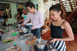 Cooking at Bangkok Food Expedition