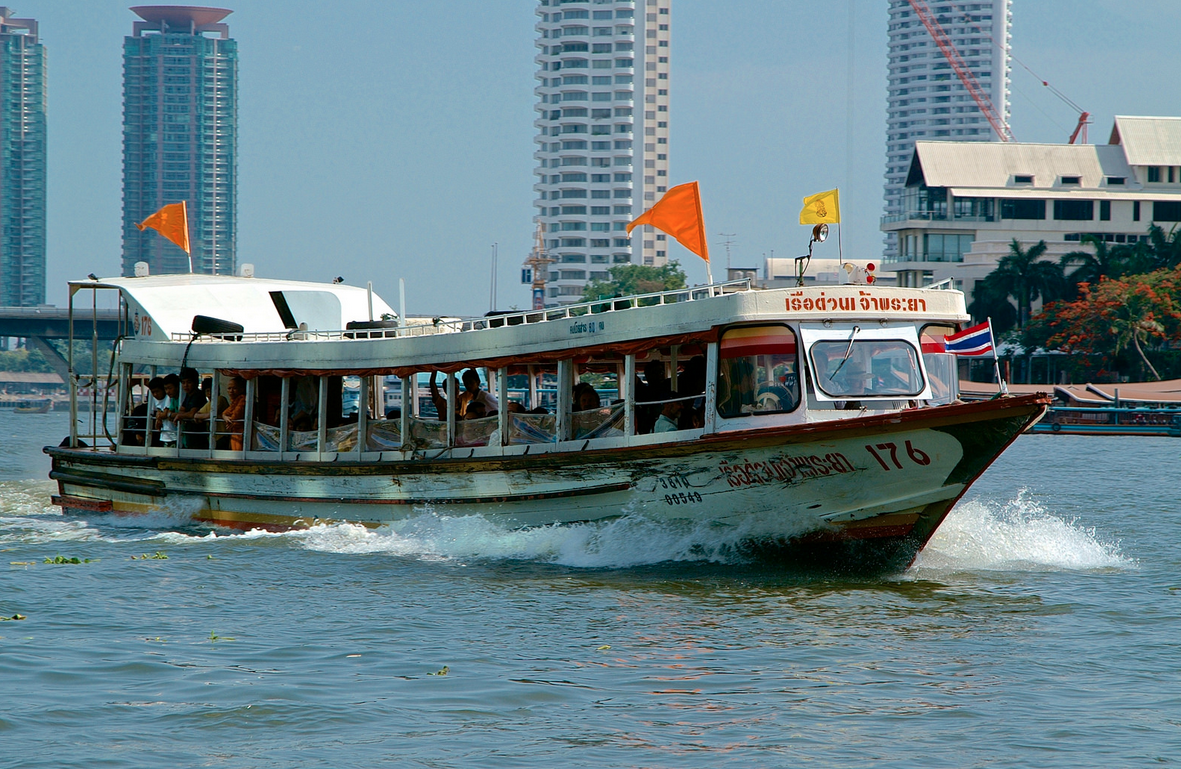 Taking A ride On The Chao Phraya Express Boat Barefoot Bangkok